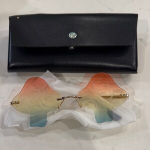 Gradient Butterfly Sunglasses with Black Case
